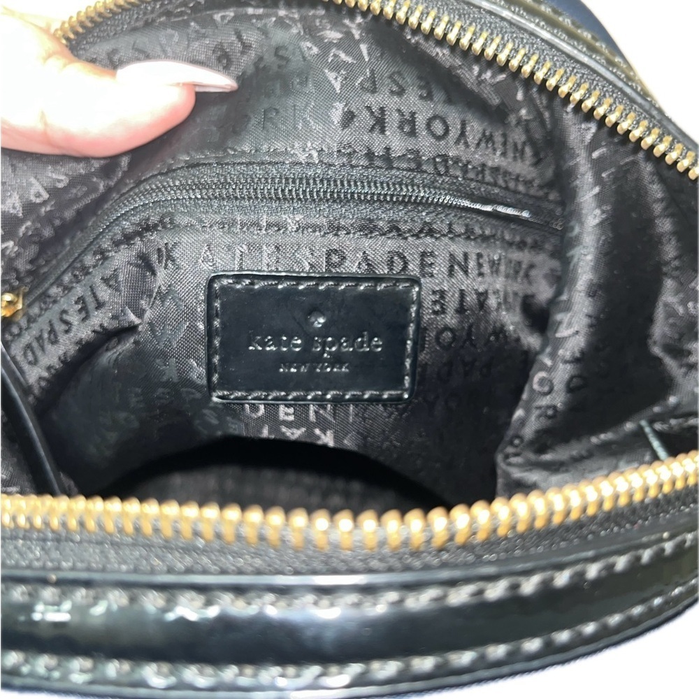 HP 🎉Kate Spade Blue Black Color Block Nylon Serena Top Handle Handbag Hobo Purse - Picture 9 of 16